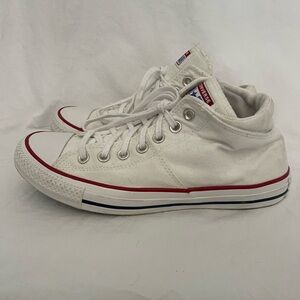 Women’s Converse Madison Mid Size 9 Canvas Sneakers with Red & Navy Accents